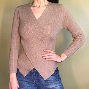 Cistar New York Ribbed Wrap Sweater